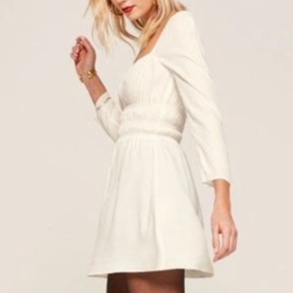 BNWTS Reformation “ Clemence” Dress in ivory sz xs